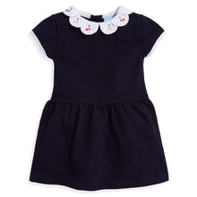 Load image into Gallery viewer, Cadence Dress - Navy with Cherries
