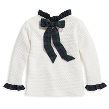 Load image into Gallery viewer, Priscilla Top - Ivory With Melbourne Plaid Trim
