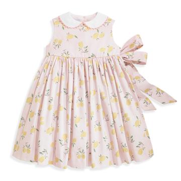 Peter Pan Sundress Pink With Lemons