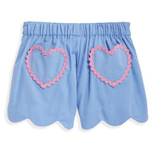 Load image into Gallery viewer, Heart Pocket Periwinkle Pique Short
