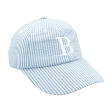 Load image into Gallery viewer, Blue Seersucker Baseball Cap
