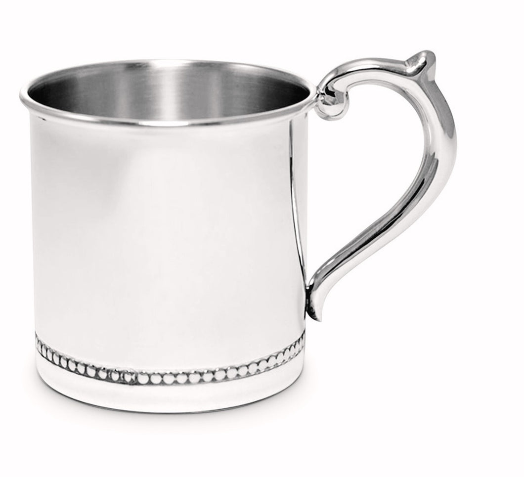 Sterling Beaded Baby Cup