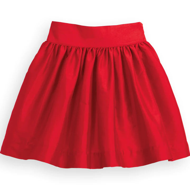 Taffeta Party Skirt - Red