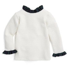 Load image into Gallery viewer, Priscilla Top - Ivory With Melbourne Plaid Trim
