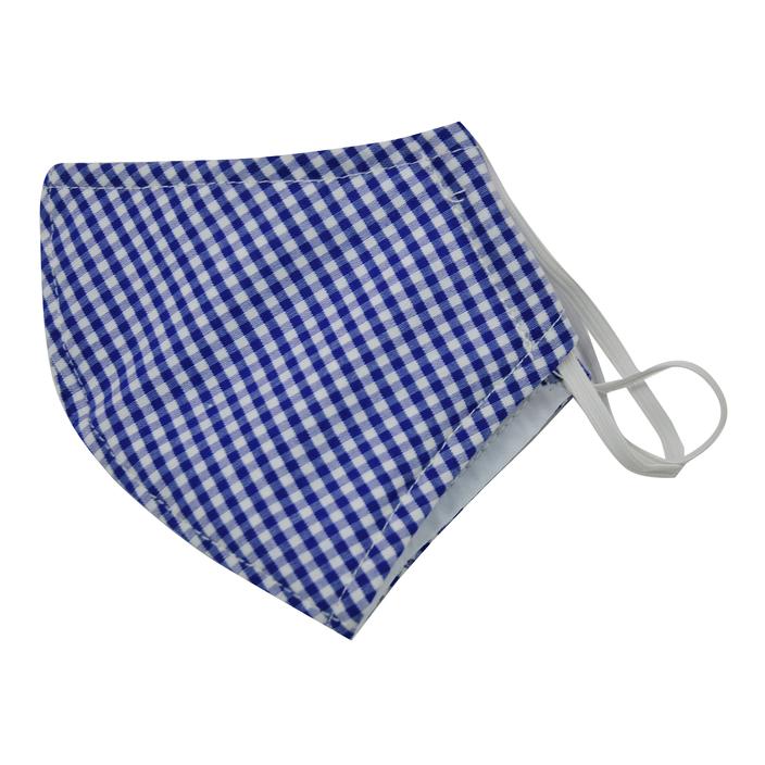 Blue Check Face Mask