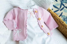 Load image into Gallery viewer, Bow Crochet Sweater - Pink

