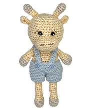 Load image into Gallery viewer, Giraffe Crochet Bamboo Rattle 5"

