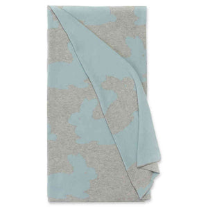 Bunny Throw Blanket in Blue and Gray