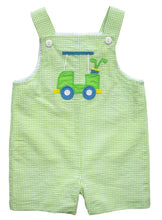 Load image into Gallery viewer, Seersucker Check Shortall With Golf Cart
