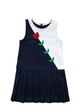 Load image into Gallery viewer, Pique Knit Dress With Pleats And Tulip
