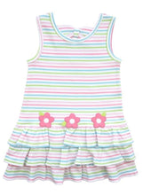 Load image into Gallery viewer, Stripe Knit Dress With Flowers
