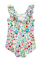 Load image into Gallery viewer, Floral Swimsuit With Ruffles

