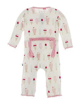 Load image into Gallery viewer, Natural Ice Cream Shop Muffin Ruffle Coverall With Zipper
