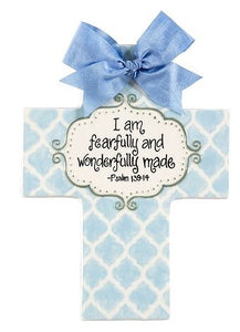 I Am Fearfully And Wonderfully Made - Blue Quatrefoil - Large