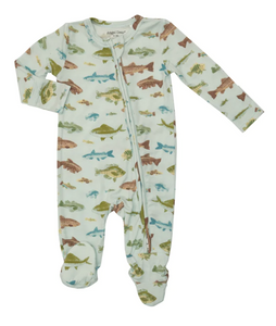 Freshwater Fish Two Way Zipper Footie