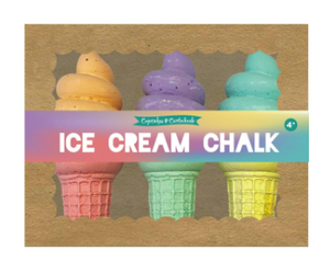 Set Of Three Ice Cream Cone Chalks