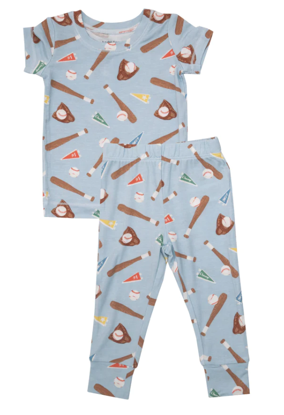 Baseball Short Sleeve Loungewear Set