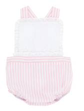 Load image into Gallery viewer, Sally Sunsuit - Worth Avenue White With Pinckney Pink Stripe
