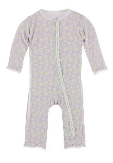 Thistle Chamomile Muffin Ruffle Coverall With Zipper