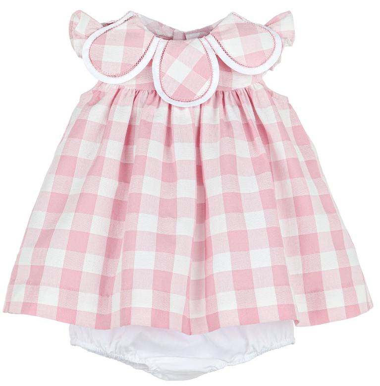 Grand Gingham Petal Float Dress - Pink