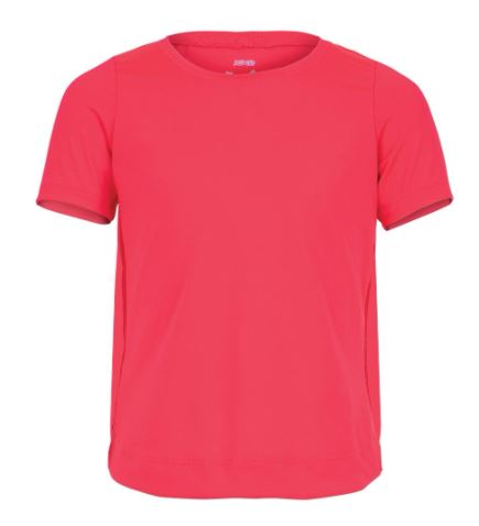 Dynamic High-Low Short Sleeve Shirt - Coral