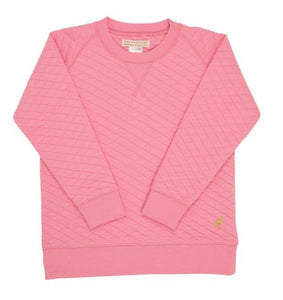 Cassidy Comfy Crewneck - Quilted Hamptons Hot Pink