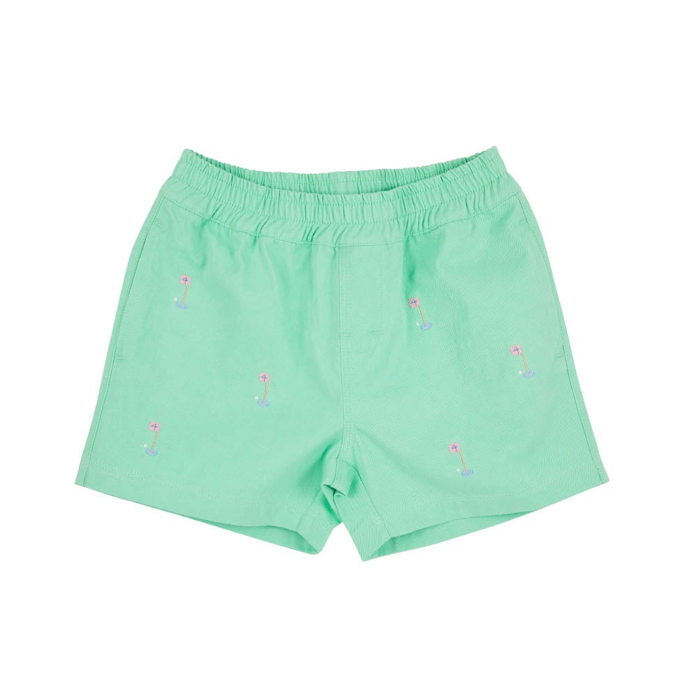 Critter Sheffield Shorts - Grace Bay Green With Golf Hole
