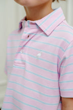 Load image into Gallery viewer, Prim &amp; Proper - Palm Beach Pink and Buckhead Blue Stripe with Multicolor Stork
