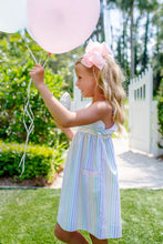 Load image into Gallery viewer, Millie Day Dress - Rainbow Roller Skate Stripe
