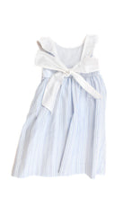 Load image into Gallery viewer, Blue With Pink Sundress Dress With White Collar
