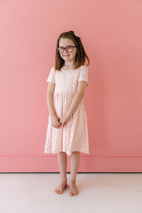 Classic Twirl Dress - Pink Dash