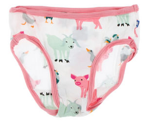 Natural Farm Animals Girl's Underwear