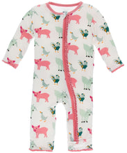 Load image into Gallery viewer, Natural Farm Animals Muffin Ruffle Coverall With Zipper
