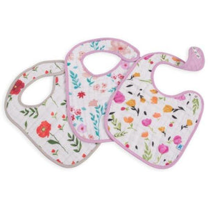 Cotton Muslin Classic Bib 3 Pack - Floral Medley