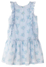 Load image into Gallery viewer, Hayden Blue Floral And Stripe Dress
