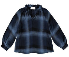 Load image into Gallery viewer, Ruffle Edge Top - Midnight Plaid
