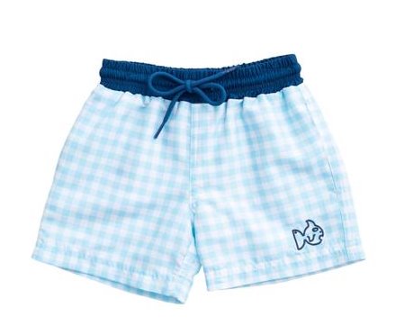 Gingham Swim Trunk