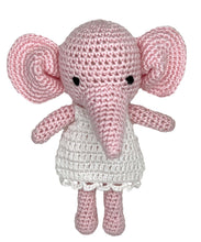 Load image into Gallery viewer, Elephant Bamboo Crochet Rattle
