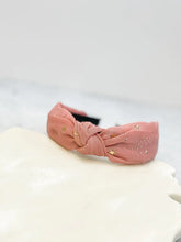 Load image into Gallery viewer, Pink Gold Star Top Knot Tulle Headband
