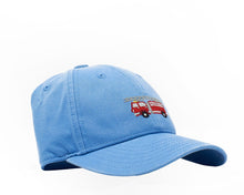 Load image into Gallery viewer, Kids Firetruck On Light Blue Baseball Hat
