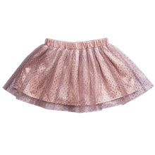 Load image into Gallery viewer, Mesh &amp; Metallic Pleated Knit Skirt - Pixie Dust
