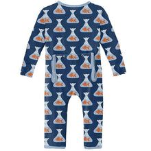 Load image into Gallery viewer, Navy Goldfish Prize Coverall With Zipper
