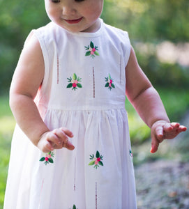 Rosebud Embroidered Dress