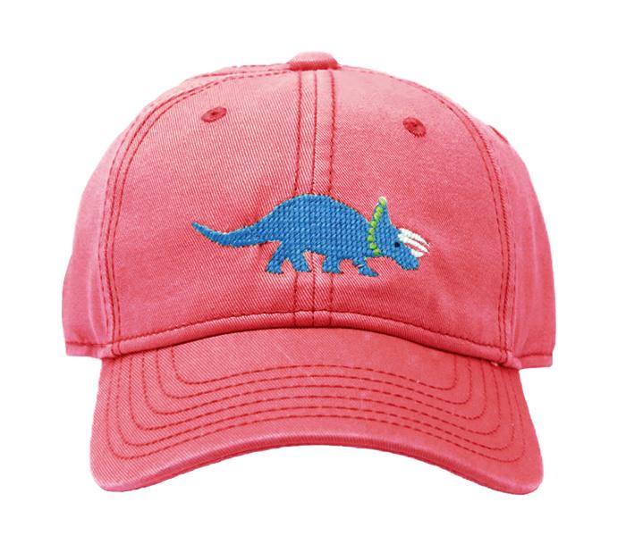 Kids Triceratops On Weathered Red Hat