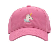 Load image into Gallery viewer, Kids Unicorn On Bright Pink Baseball Hat
