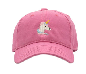 Kids Unicorn On Bright Pink Baseball Hat