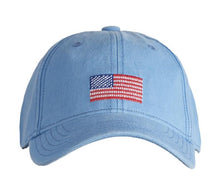 Load image into Gallery viewer, Kids American Flag on Light Blue Baseball Hat
