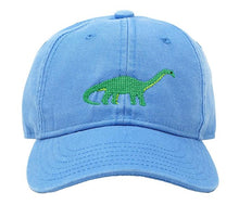 Load image into Gallery viewer, Kids Brontosaurus on Light Blue Baseball Hat
