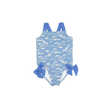 Load image into Gallery viewer, Laguna Beach Bathing Suit - Gull Play with Sunrise Boulevard Blue
