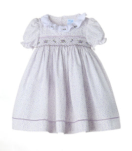 Lilac Roses Smock Dress